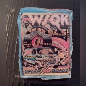 STRANGER THINGS 5 WSQK HAWKINS HITMAKER ROCKIN ROBIN HANDMADE PIN